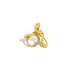 Abstract loop open ring gold detail