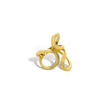 Abstract loop open ring gold detail