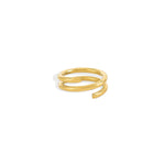 Gold double wrap coil ring