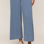 Z Supply Scout Jersey Denim Pant in Santorini Indigo, front view