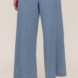Z Supply Scout Jersey Denim Pant in Santorini Indigo, back view