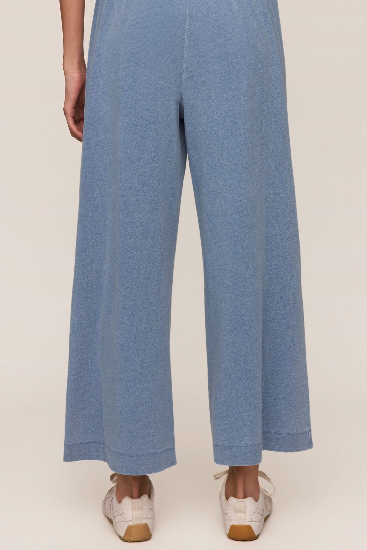 Z Supply Scout Jersey Denim Pant in Santorini Indigo, back view