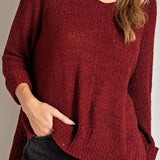 V-Neck Crew Knit Sweater