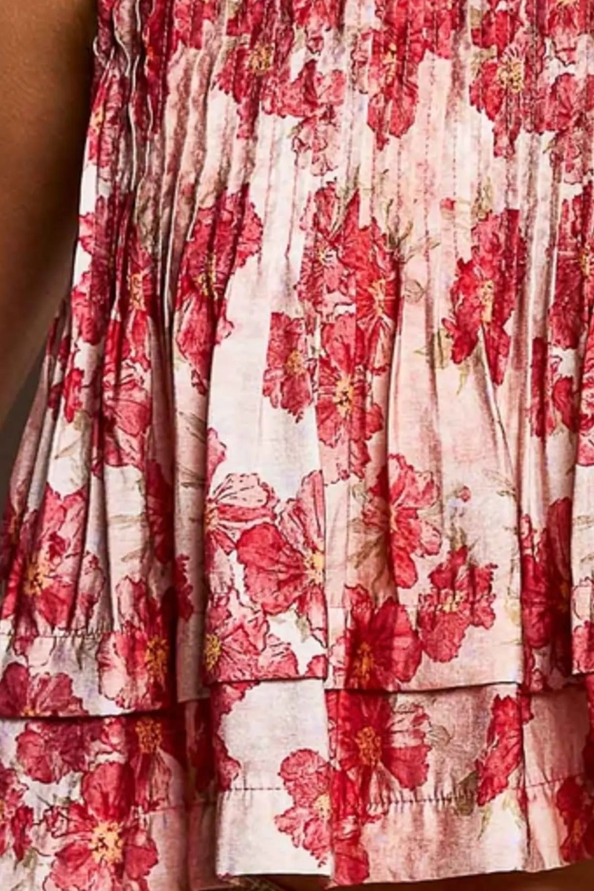Floral Pintuck Sleeveless Top
