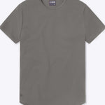 AO Curve Hem Tee in Charcoal, front