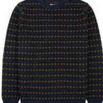 Jetty Strata Fairisle Stripe Sweater in Graphite