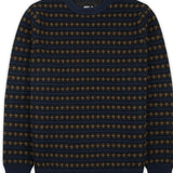 Jetty Strata Fairisle Stripe Sweater in Graphite