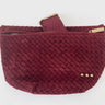 Suede Westlyn Woven Bum Bag in Suede Burgundy