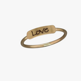 Love Engraved Ring | Gold