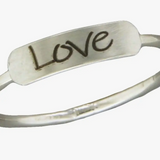 Love Engraved Ring | Silver