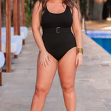 Rooftop Pool Ribbed One-Piece Swimsuit