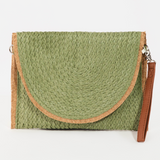 Rory Braided Straw Clutch Bag
