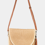 Rory Braided Straw Clutch Bag