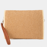 Rory Braided Straw Clutch Bag
