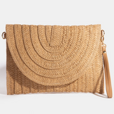 Willa Layered Paper Braided Envelope Clutch Bag