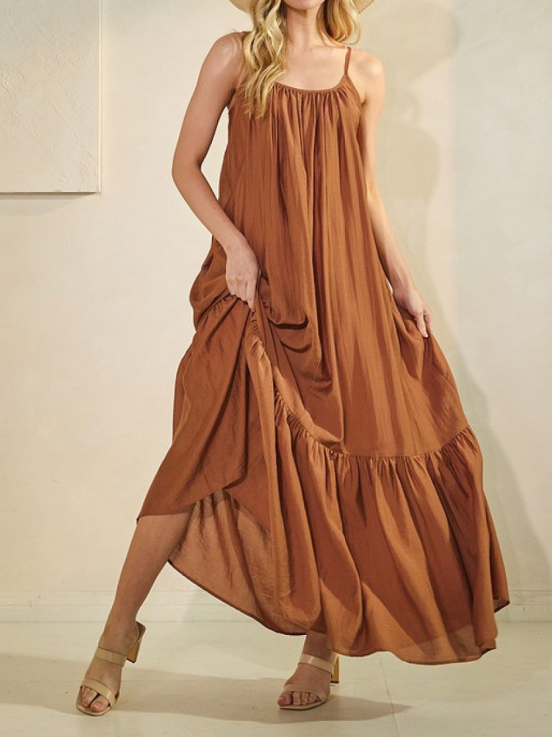 GEEGEE - Womens - Dresses - Flowing Maxi Sleeveless Dress - MTT Collective