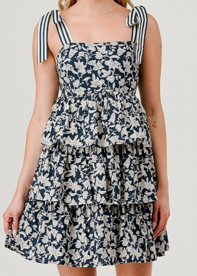 GEEGEE - Womens - Dresses - Liliana Floral Tiered Mini Sundress - MTT Collective