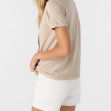O'Neill - Womens - Tops - Tanks - Heritage Daisy Taupe Tee - MTT Collective