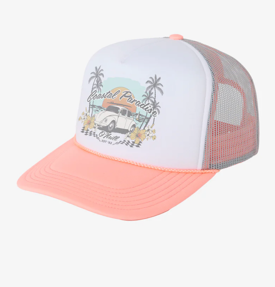 O'Neill - Unisex - Hats - Snapbacks - Arlie Patch Hot Coral Trucker Hat - MTT Collective