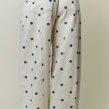 Peach Love California - Womens - Bottoms - Pants - Polka Dot Printed Wide Denim Pants - MTT Collective