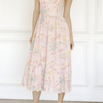 Storia - Womens - Dresses - Victoria Pink Floral Midi Dress - MTT Collective