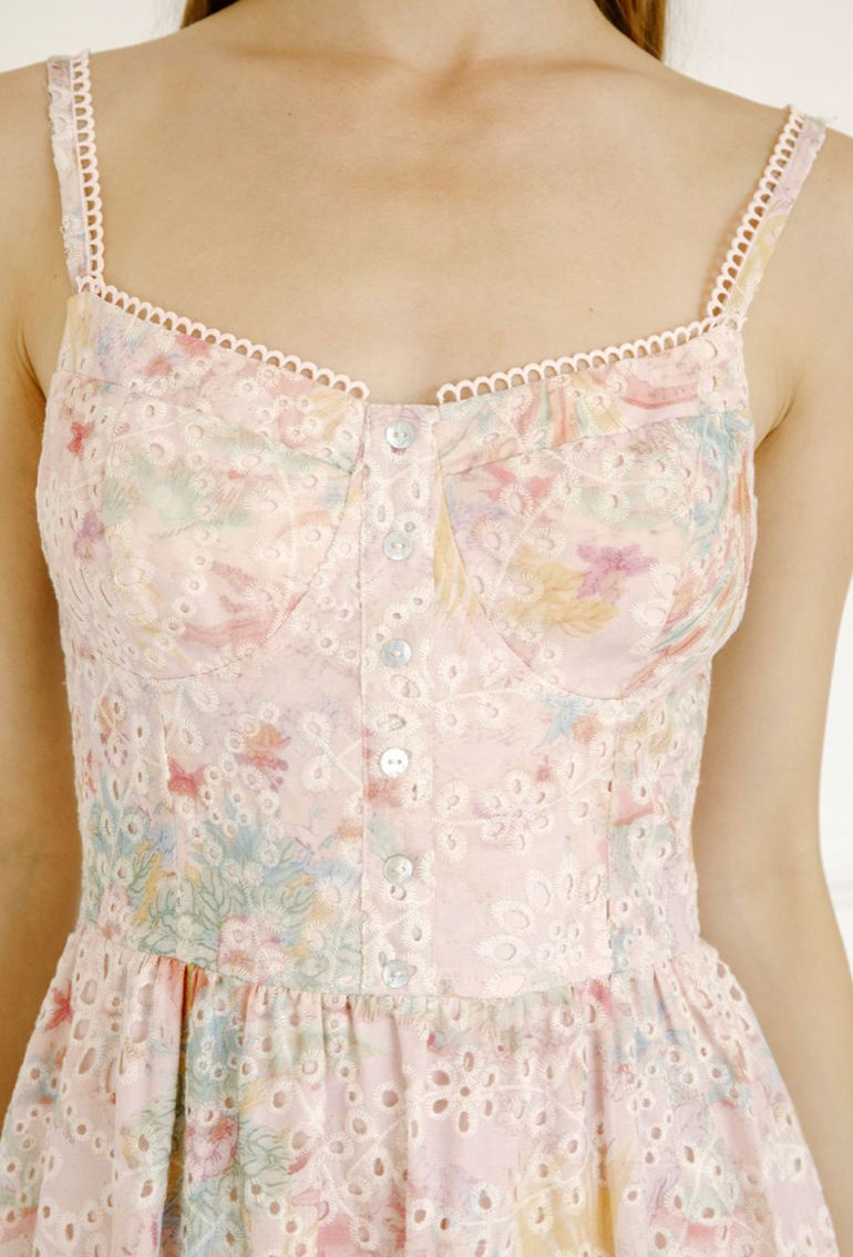 Storia - Womens - Dresses - Victoria Pink Floral Midi Dress - MTT Collective