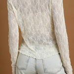 Umgee - Womens - Tops - Blouses - Zola Lace Textured Long Sleeve Top - MTT Collective
