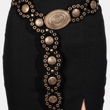 Jayla Large Ornate Western Oval Disc Belt