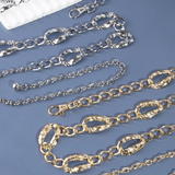 Priscila Warped Metallic Oval Chain Belt