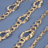Priscila Warped Metallic Oval Chain Belt