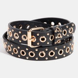 Briana Studs And Grommet Vegan Leather Belt