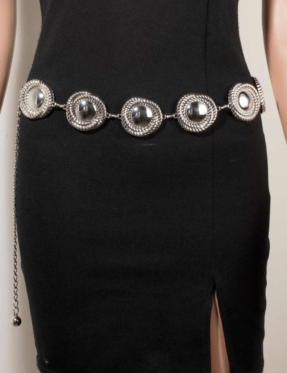 Rylan Metallic Rope Wrap Disc Chain Belt