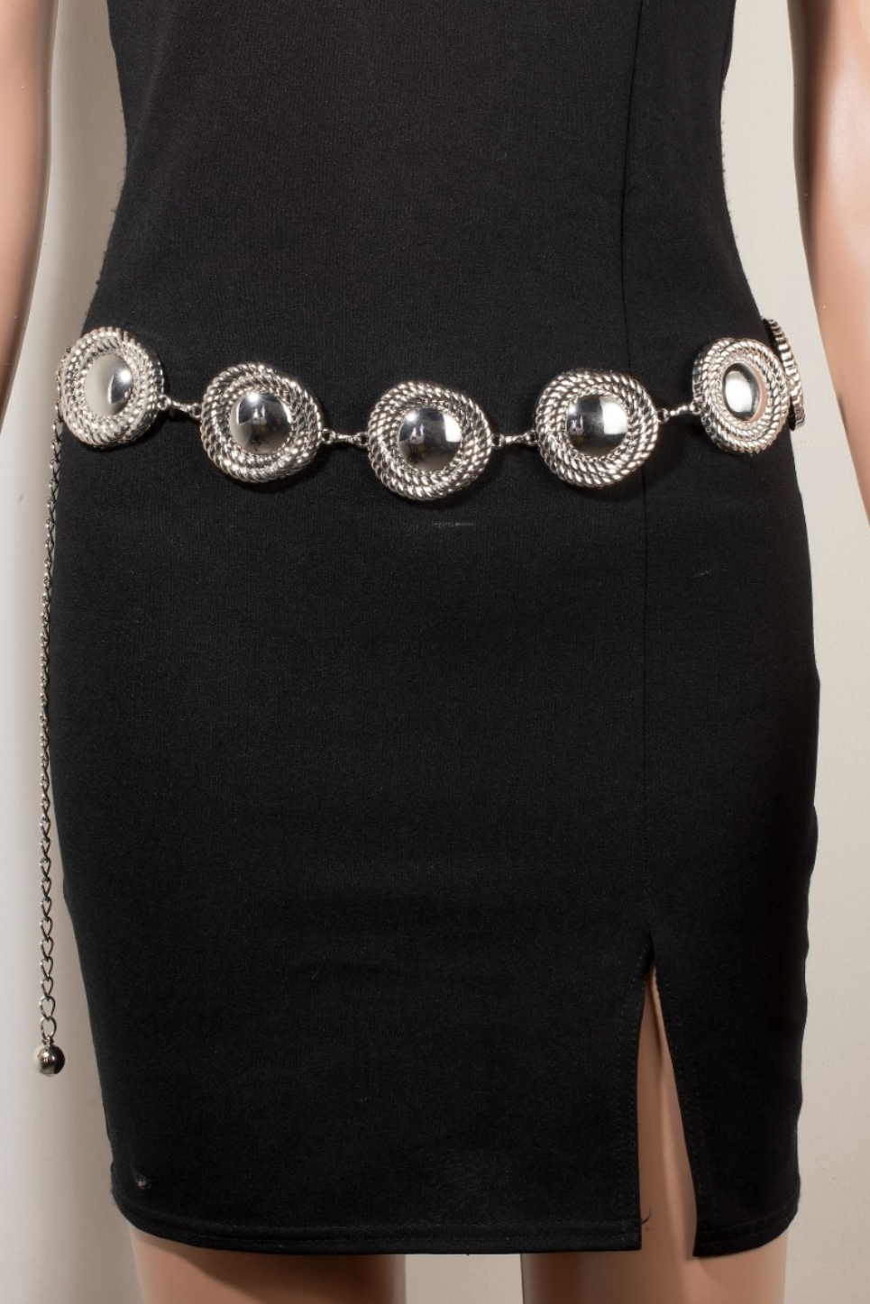 Rylan Metallic Rope Wrap Disc Chain Belt