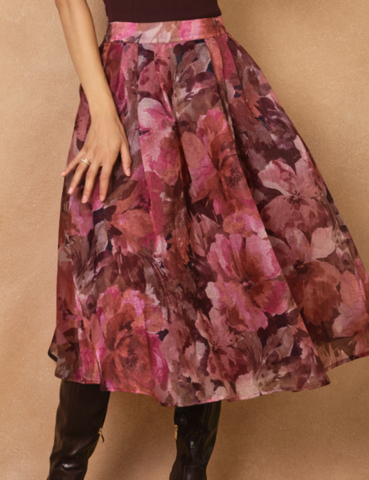 Florence Fleur de Lune Midi Skirt