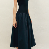 Diana Midnight Ink Crew Neck Knitted Dress