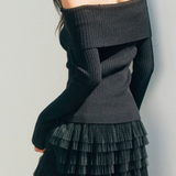 Charlotte Foldover Off The Shoulder Sweater