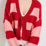 Alisha Striped Tie Cardigan