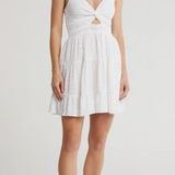 All Over Eyelet Embroidered Mini Dress