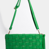 Gia Faux Leather Basket Weave Hand Bag
