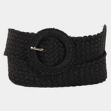 Mildrid Monotone Hoop Buckle Braided Belt