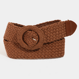Mildrid Monotone Hoop Buckle Braided Belt