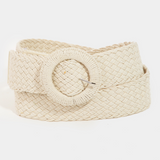 Mildrid Monotone Hoop Buckle Braided Belt