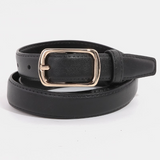 Brynn Metallic Rectangle Buckle Leather Belt