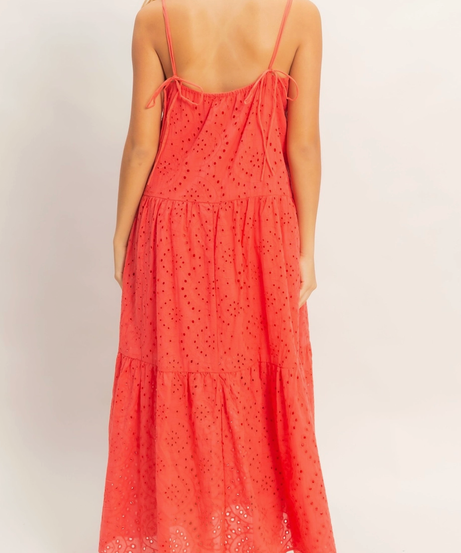 Natalie Tiered Eyelet Maxi Dress
