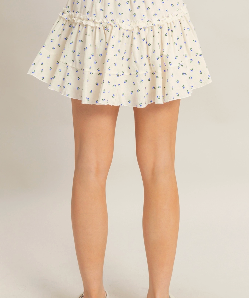 Ciara Blueberry Tiered Ruffle Skirt