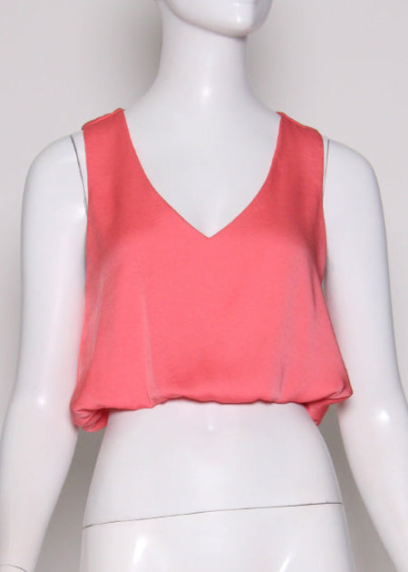 Tyche - Womens - Tops - Blouses - Back In Time Poly Silk V-Neck Top - MTT Collective