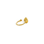 Pear and round cubic zirconia open ring detail