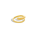 Open spiral wrap ring in gold
