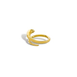 Open spiral wrap ring gold detail