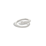 Open spiral wrap ring in silver